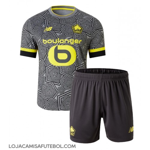 Camisa de Futebol Lille OSC Equipamento Alternativo Infantil 2024-25 Manga Curta (+ Calças curtas)